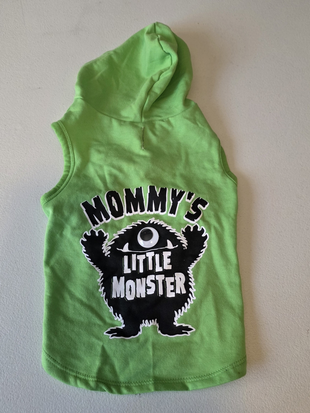 Mommy's Little Monster Green Dog Hoodie Halloween Costume Shirt